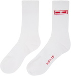 Solid Homme Three-Pack Black & White Jacquard Socks