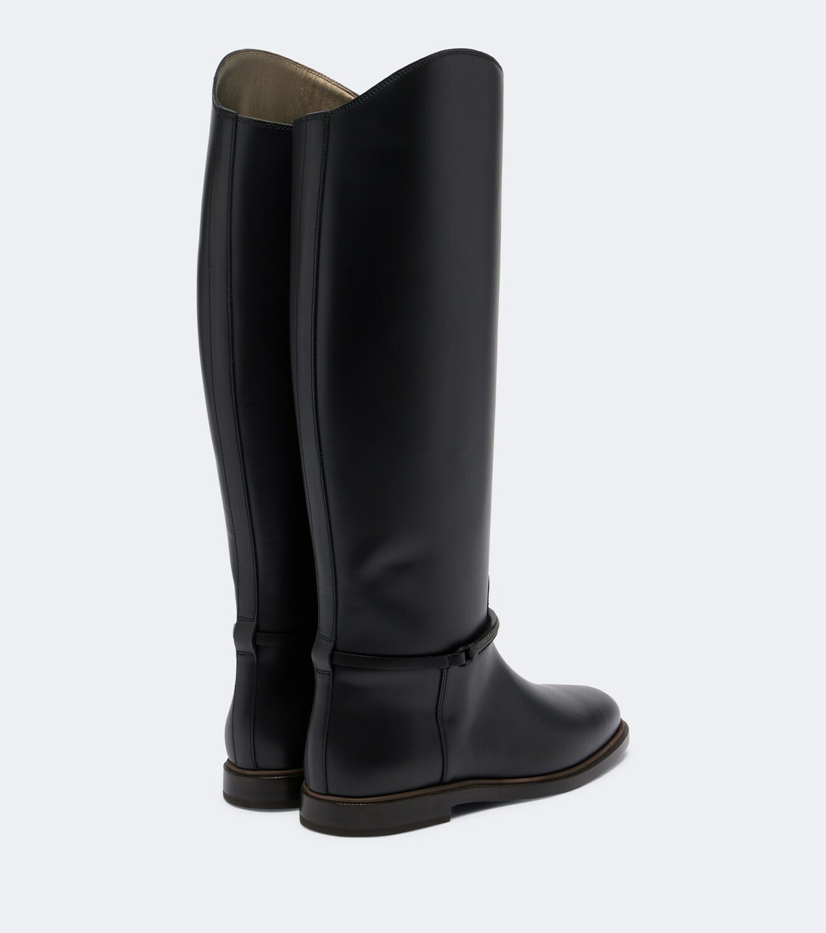 Brunello Cucinelli Monili leather knee-high boots