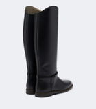 Brunello Cucinelli Monili leather knee-high boots