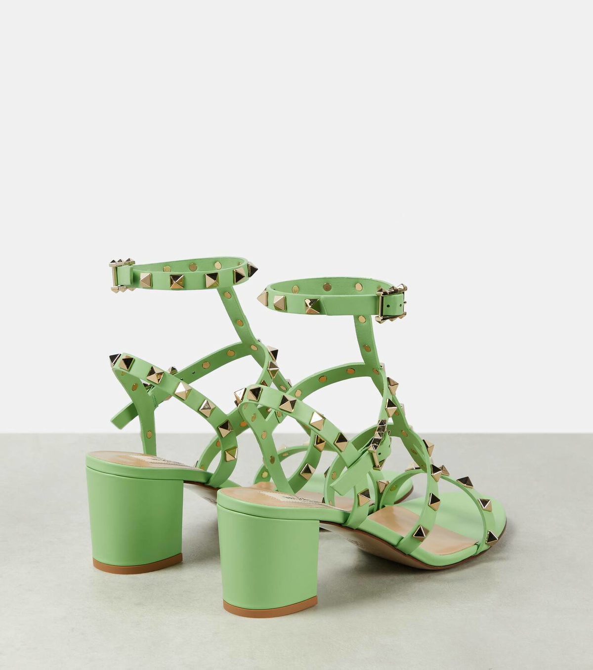 Sandales Valentino Garavani Rockstud - Taille 40 (US 9.5) - Doré - Cuir - Neuf Avec Boîte
