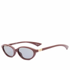 Le Specs Women's Duskfall Sunglasses in Merlot/Smoke Tint 