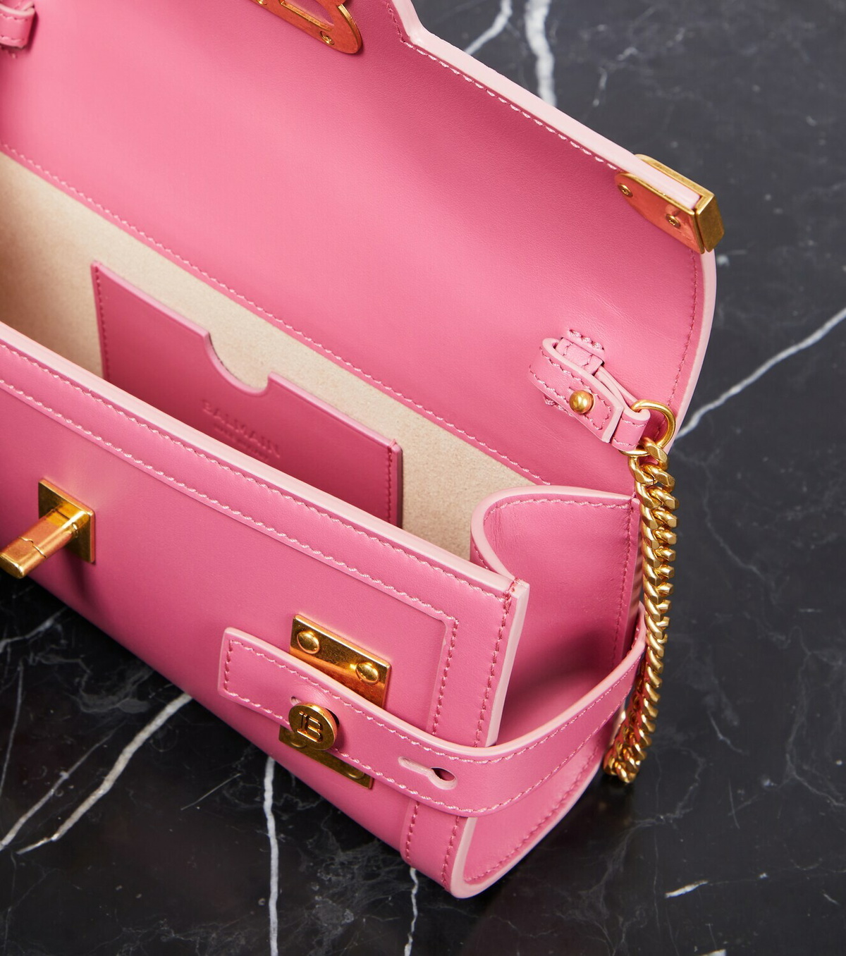 Balmain - B-Buzz 22 Small leather crossbody bag