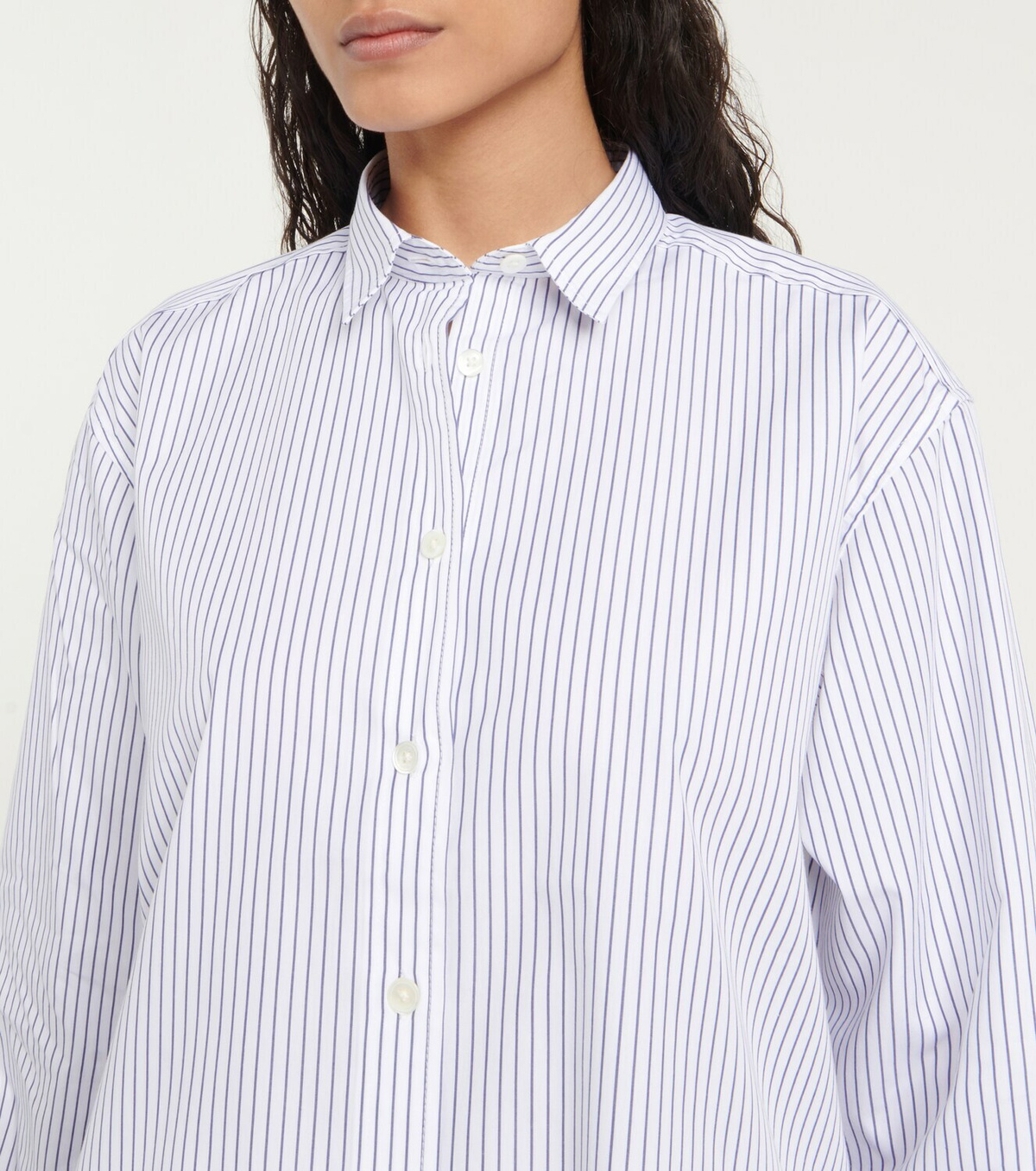 Toteme Striped cotton-blend shirt