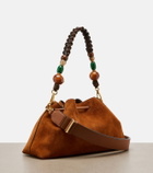 Jimmy Choo Bon Bon Medium beaded suede bucket bag