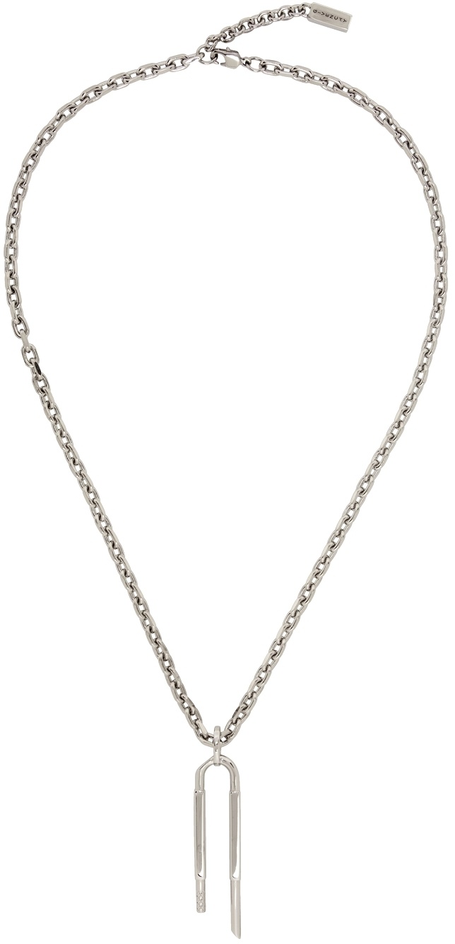 Silver Lock Chain Necklace – JUINCOLLECTION