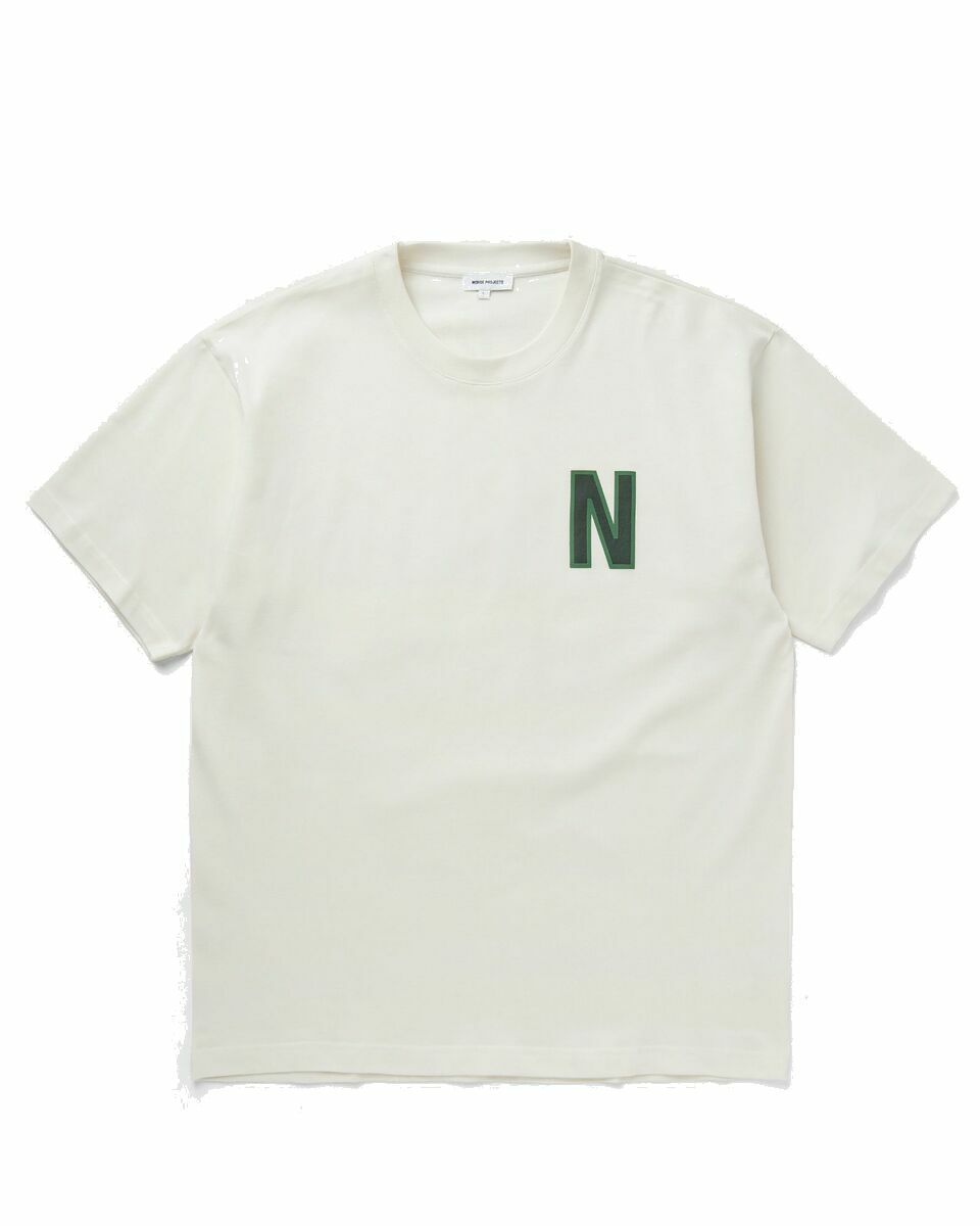 Photo: Norse Projects Simon Loose Organic Heavy Jersey Large N T Shirt Beige - Mens - Shortsleeves
