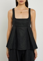 Faithfull The Brand Ellie Linen top Black