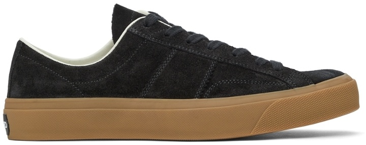 Photo: TOM FORD Black Cambridge Low-Top Sneakers