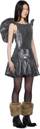 Paula Canovas Del Vas SSENSE Exclusive Black Puff Mini Dress