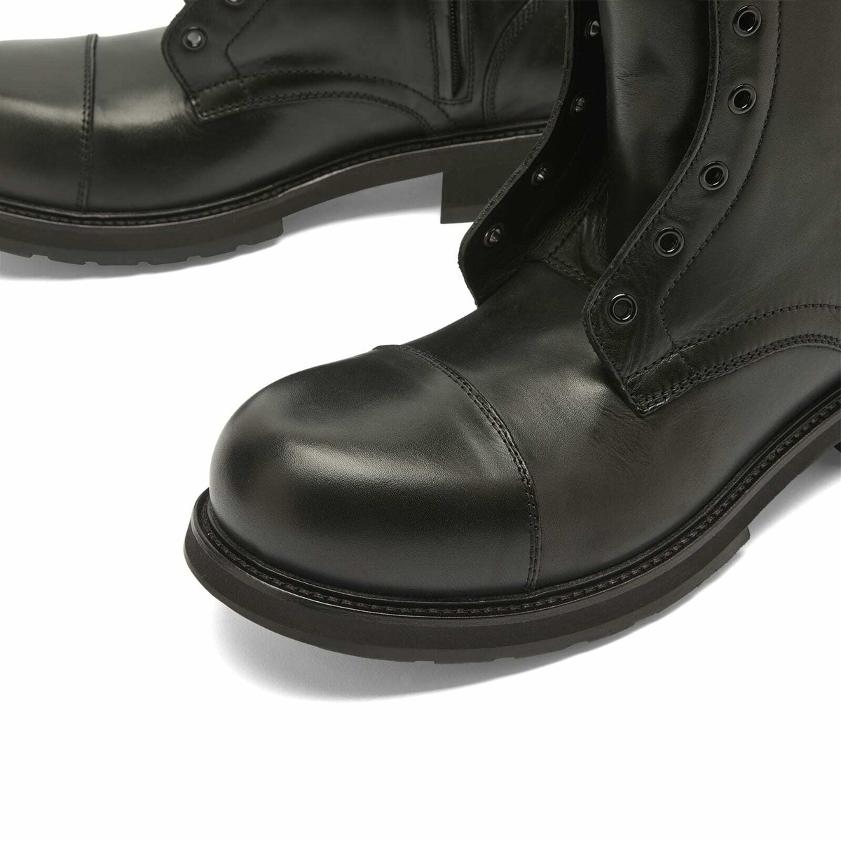 Balenciaga Men's Laceless Truck Lace Up Boot in Black