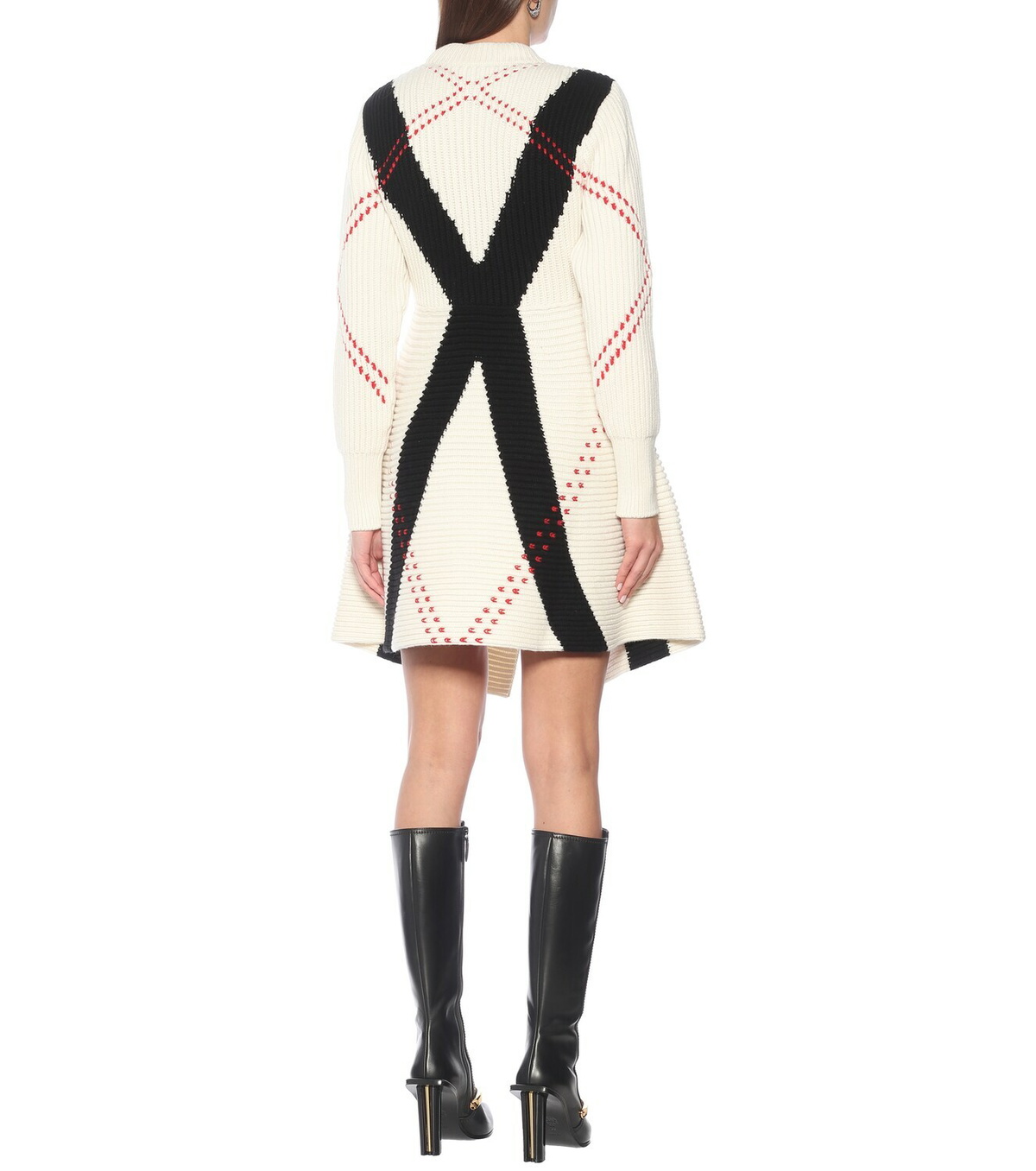 Alexander McQueen Argyle intarsia wool blend sweater Alexander McQueen