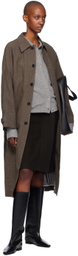 UMBER POSTPAST Brown Wool Felted Midi Skirt