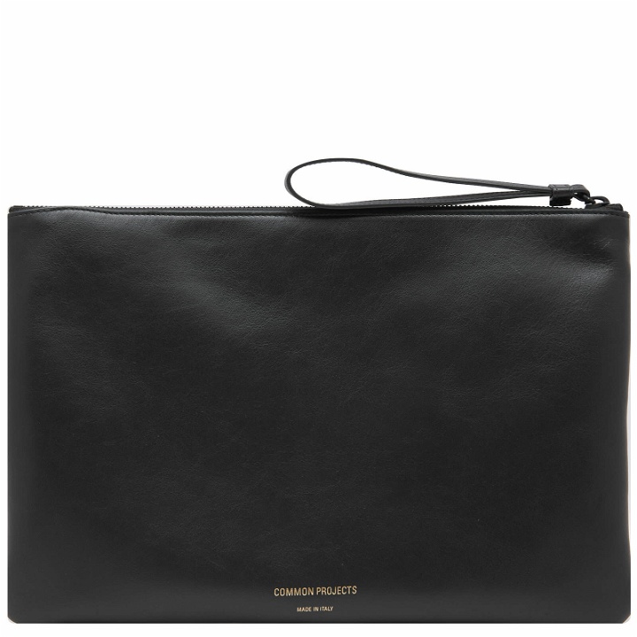 Photo: Common Projects Men's Large Flat Pouch in Black