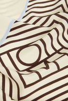 Toteme Logo-print Silk Scarf - Light Brown - One Size