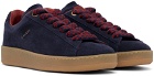 Lanvin Navy & Red Lite Curb Sneakers