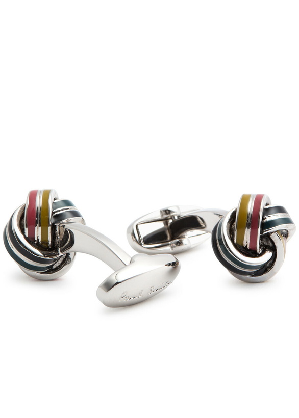 Photo: Paul Smith Bright Knot Striped Cufflinks - Multicoloured - One Size