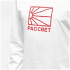 PACCBET Men's Long Sleeve Big Logo T-Shirt in White