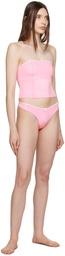 Frankies Bikinis SSENSE Exclusive Pink Peace & Enzo Bikini