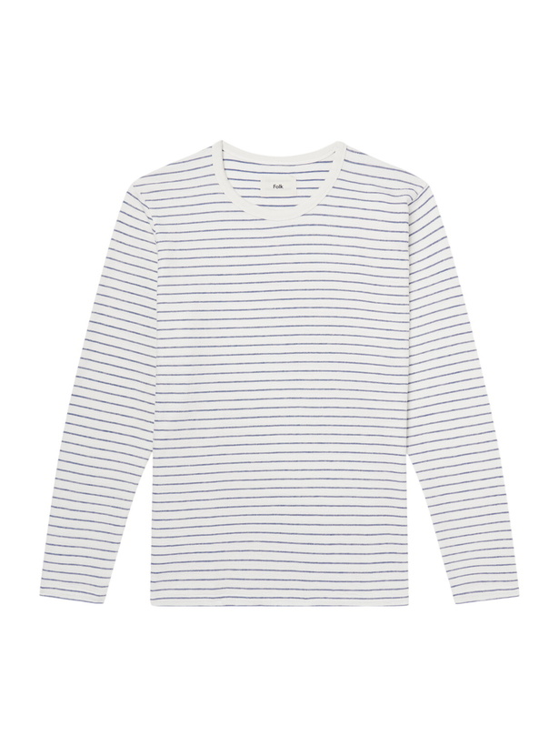 Photo: Folk - Striped Cotton T-Shirt - Neutrals
