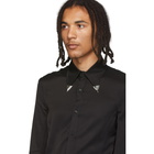 Sankuanz Black Metal Collar Shirt