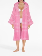 BURBERRY - Check Motif Cotton Bathrobe