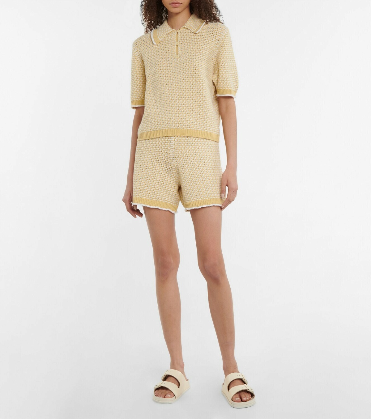 Barrie Cashmere and cotton knit shorts