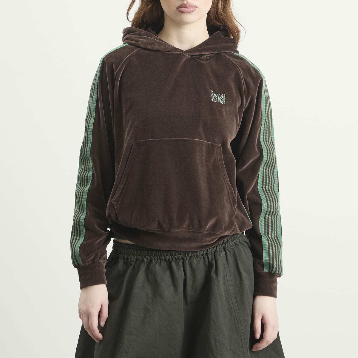 Needles Women's Track Hoodie in Brown