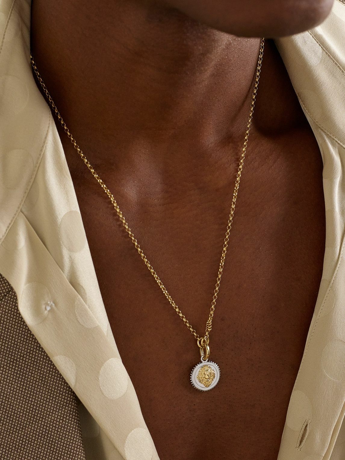 Foundrae - Strength Baby 18-Karat Gold Diamond Pendant