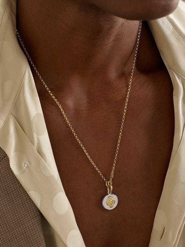 Photo: Foundrae - Strength Baby 18-Karat Gold Diamond Pendant