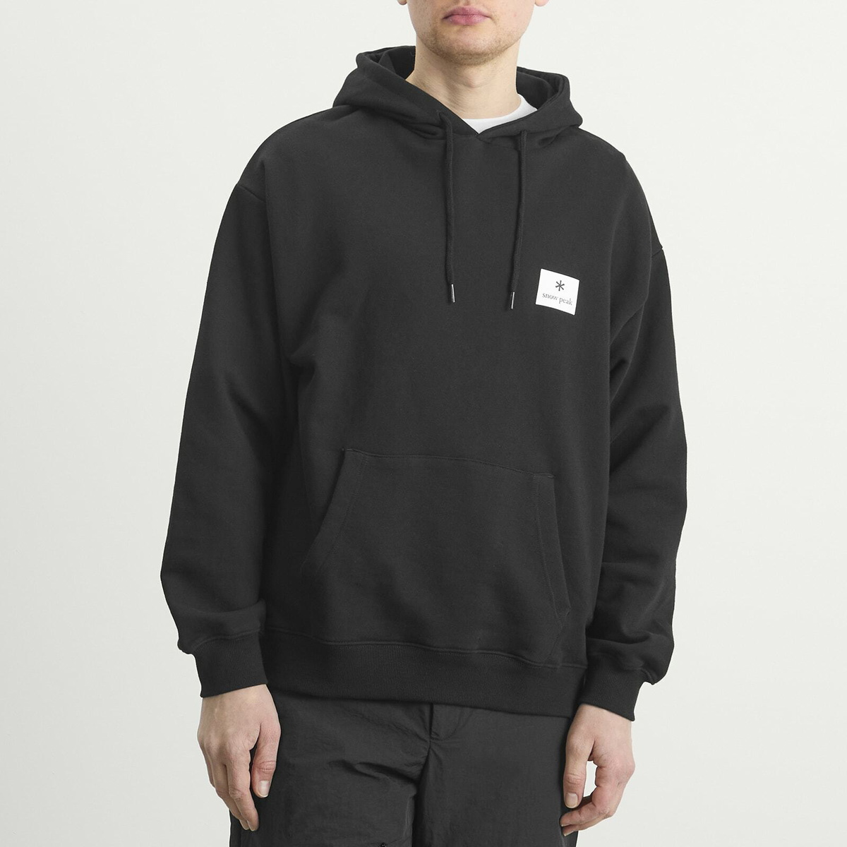Snow Peak Men's NSD Square Logo Hoodie in Black