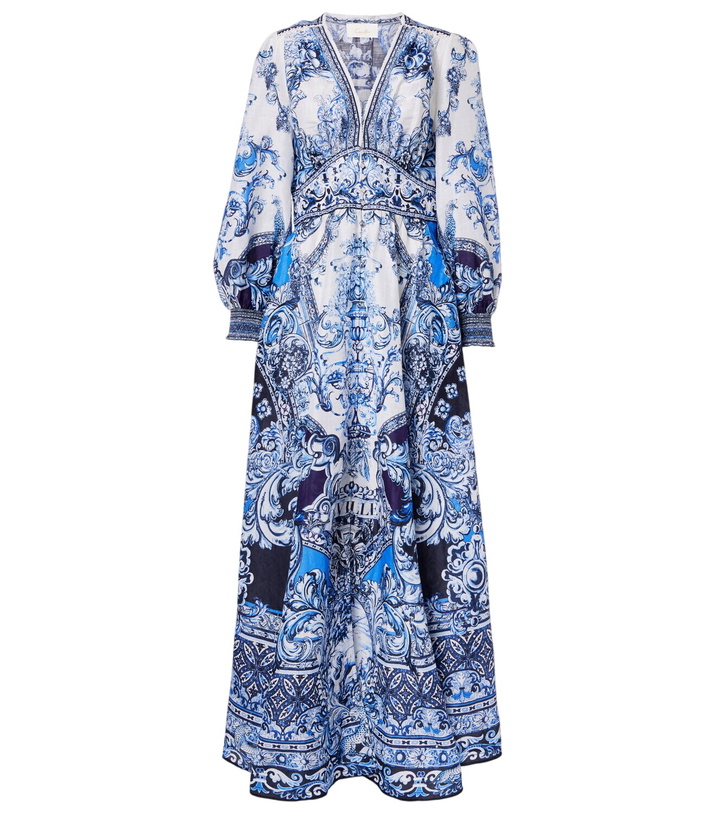 Photo: Camilla Printed linen and silk maxi dress