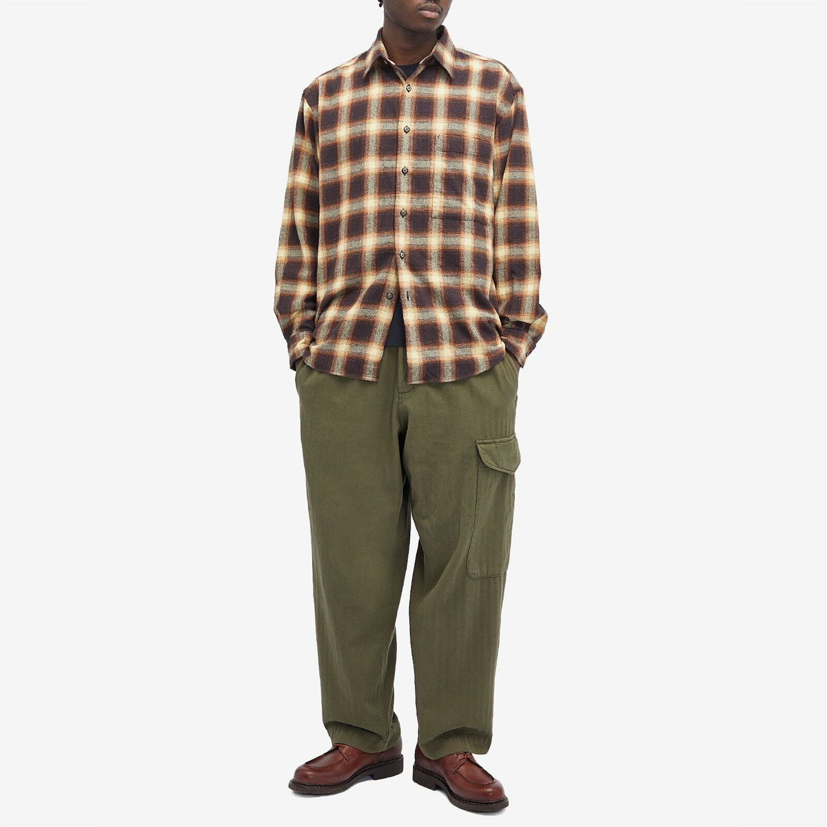 FrizmWORKS Men's Ombre Flannel Shirt in Brown FrizmWORKS FrizmWORKS Men's Ombre Flannel Shirt in Brown FrizmWORKS