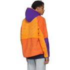 Nike Orange Sherpa Fleece Pullover Jacket