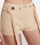 Jean Paul Gaultier Ribbed-knit cotton shorts