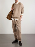 Les Tien - Tapered Garment-Dyed Cotton-Jersey Sweatpants - Neutrals