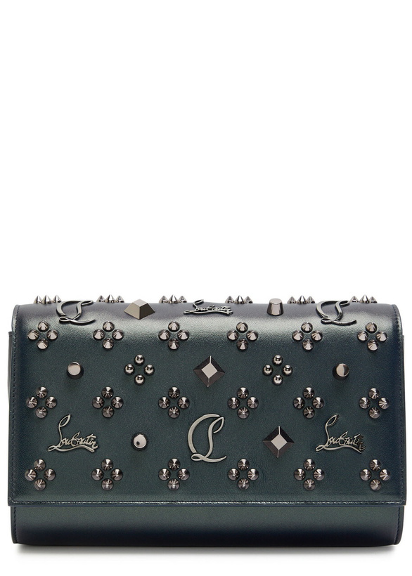 Photo: Christian Louboutin Paloma Embellished Leather Clutch - Navy - One Size