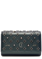 Christian Louboutin Paloma Embellished Leather Clutch - Navy - One Size