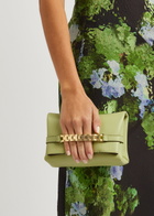 Victoria Beckham Chain Mini Leather Pouch - Light Green - One Size