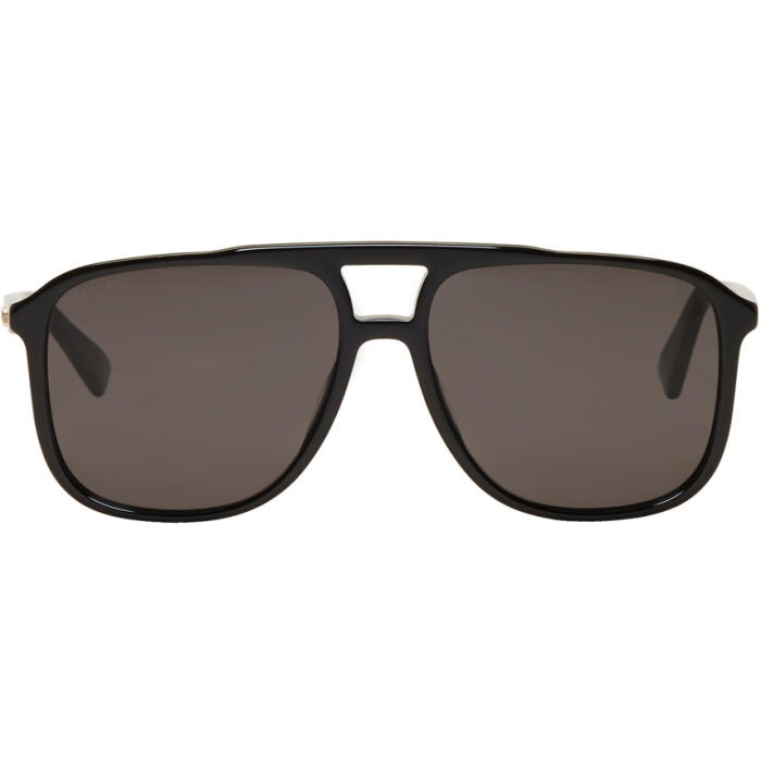 Photo: Gucci Black Rectangular 80s Sunglasses