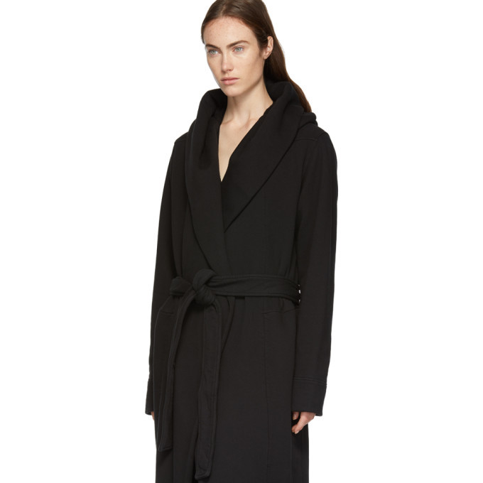 Rick Owens Drkshdw Black Spa Robe Coat