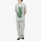Comme des Garçons SHIRT Men's x Lacoste Vertical Croc T-Shirt in Top Grey/Green