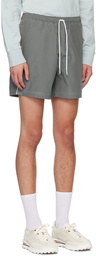 Thom Browne Gray Contrast Stich Track Shorts