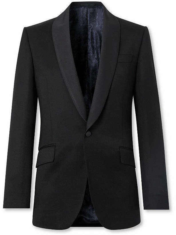 Photo: Favourbrook - Shawl-Collar Wool-Barathea Tuxedo Jacket - Black
