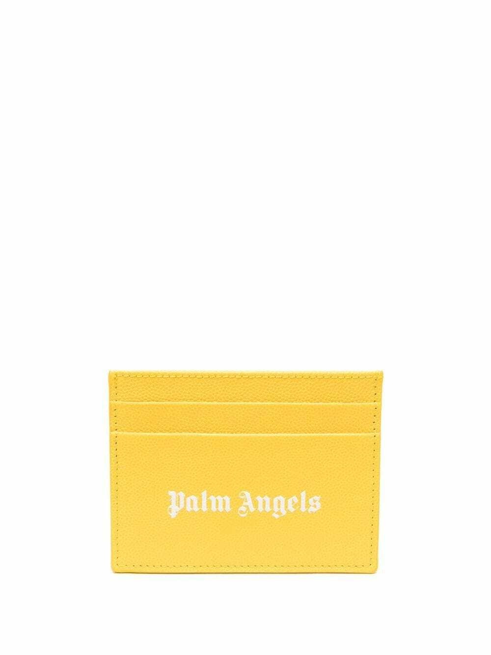 PALM ANGELS - Leather Credit Card Case Palm Angels