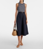 Veronica Beard Belted cotton-blend midi dress