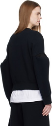sacai Black Sponge Sweat Pullover Sweatshirt