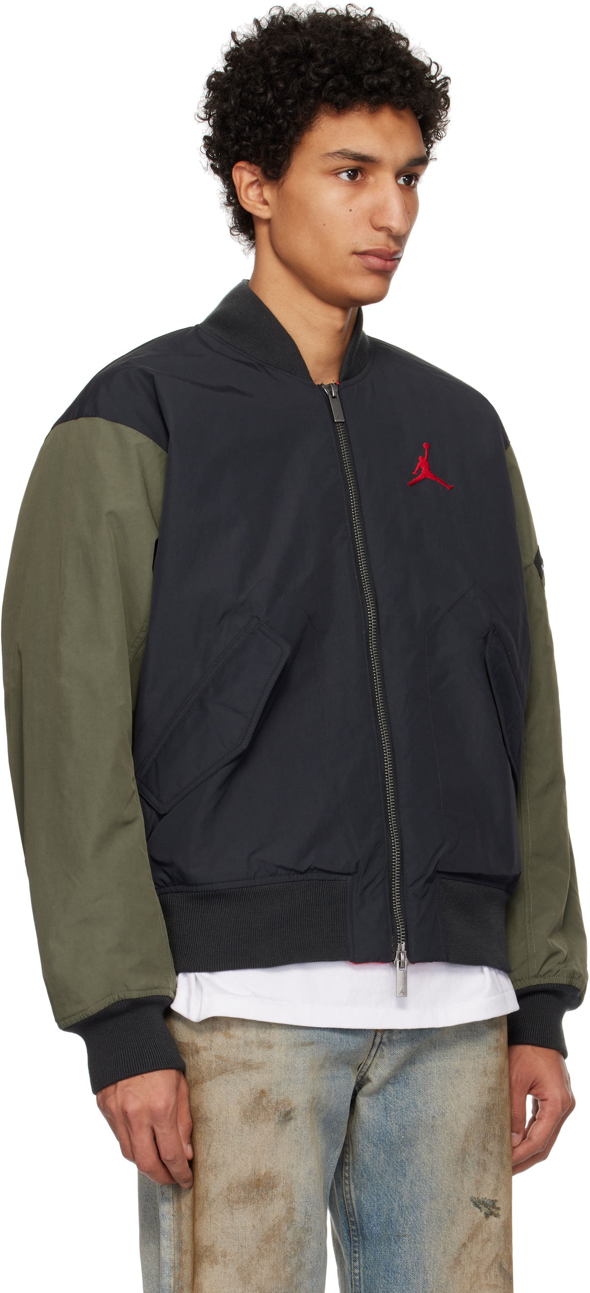 Nike Jordan Black & Khaki Renegade Bomber