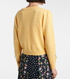 Rixo Merinda embroidered pointelle wool cardigan