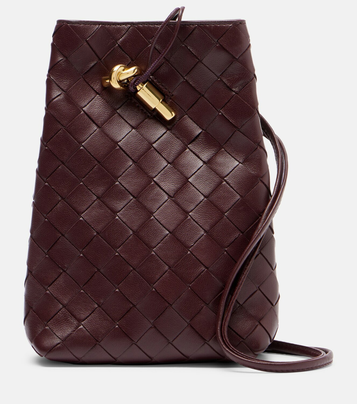 Bottega Veneta Andiamo Intrecciato leather phone pouch