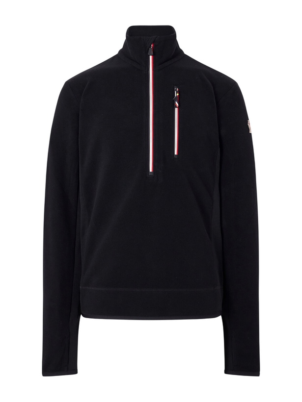 Photo: Moncler Grenoble - Polar Fleece Half-Zip Ski Mid-Layer - Black